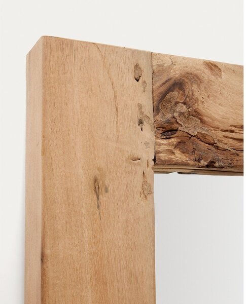 Nástěnné zrcadlo s dřevěným rámem 80x180 cm Maden – Kave Home