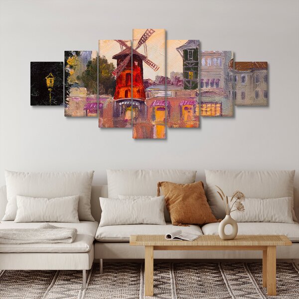 Obraz - Moulin rouge, Paříž, Francie (210x100 cm)