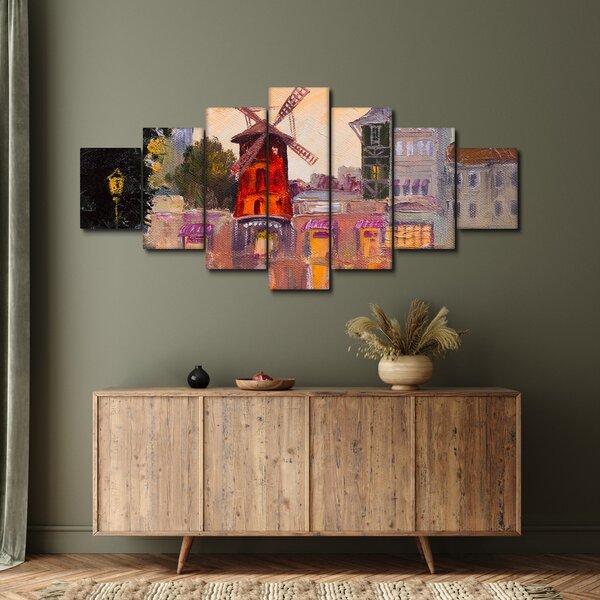Obraz - Moulin rouge, Paříž, Francie (210x100 cm)