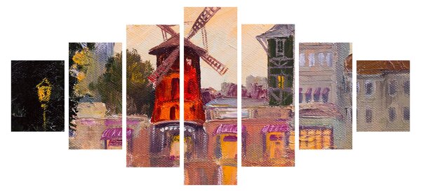 Obraz - Moulin rouge, Paříž, Francie (210x100 cm)