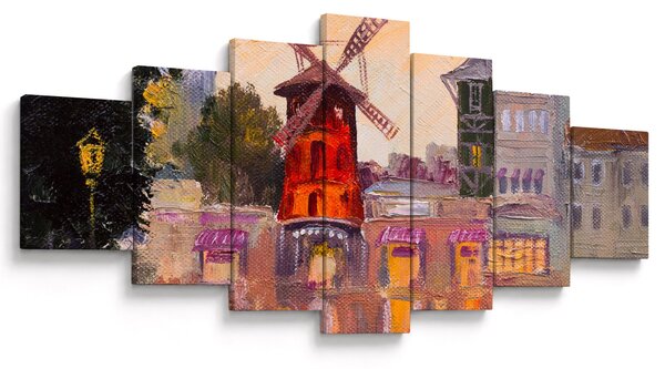 Obraz - Moulin rouge, Paříž, Francie (210x100 cm)