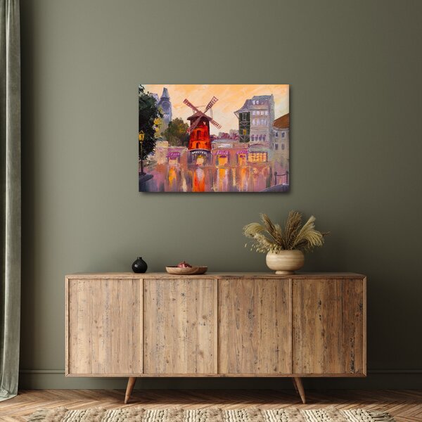 Obraz - Moulin rouge, Paříž, Francie (70x50 cm)