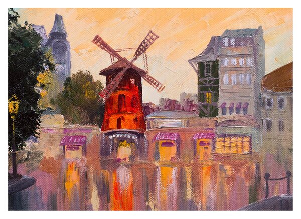 Obraz - Moulin rouge, Paříž, Francie (70x50 cm)