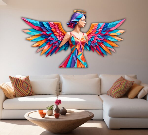 Dřevěný obraz se siluetovou hranou - Energy Angel