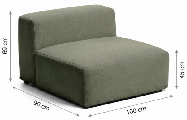 LÉTO -15% Zelené křeslo Kave Home Blok 90 cm