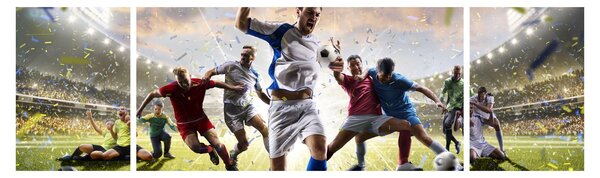 Obraz - Fotbal (170x50 cm)