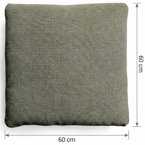 LÉTO -15% Kave Home Zelený polštář Blok 60 x 60 cm