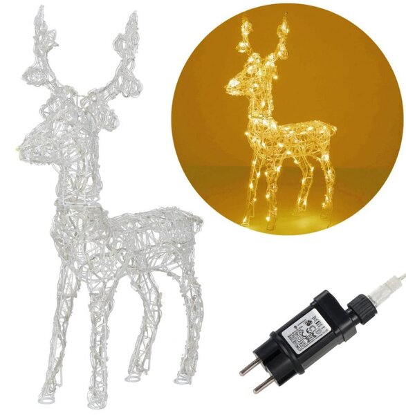 LED Sob - 42cm, 100LED, časovač, IP44, teplá bílá