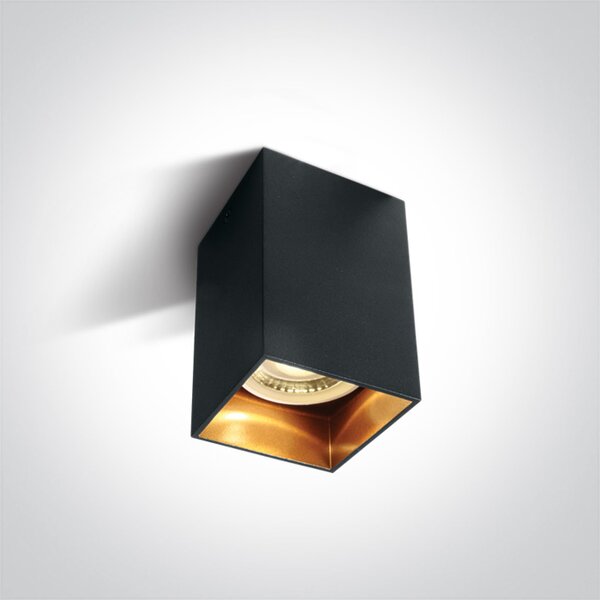 One Light Nikomidia stropní světlo 1x10 W černá-mosaz 12105NA/B