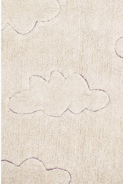 Krémový pratelný ručně tkaný bavlněný dětský koberec 90x130 cm Clouds – Lorena Canals
