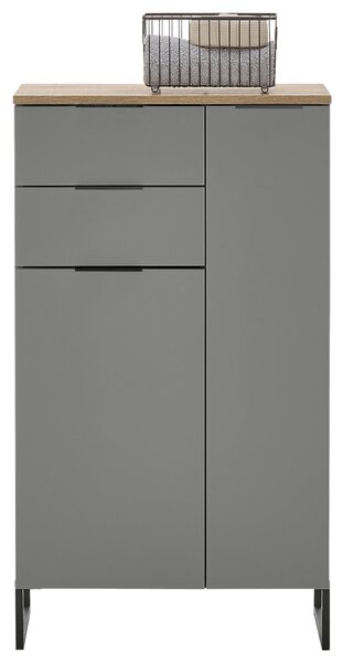 MIDI SKŘÍŇKA, šedá, barvy dubu, 60/106/32 cm Venda - Úzké skříňky do koupelny