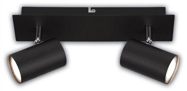 BRILONER Isil A LED stropní bodové svítidlo, třída A, 2-ramenné, 50.000h, nastavitelné, černá 2840025