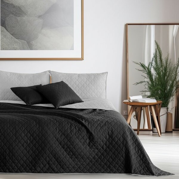 DecoKing Přehoz na postel Axel silver - bla, 220 x 240 cm, 220 x 240 cm