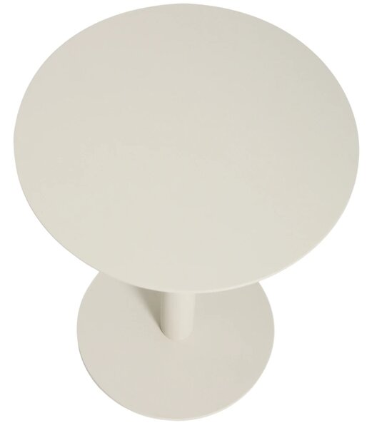 Kave Home Krémový hliníkový zahradní stolek Asinara ⌀ 40 cm