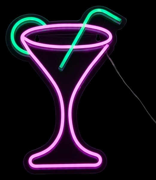 Atmosphera - LED Neonová nástěnná dekorace COCTAIL LED/5V