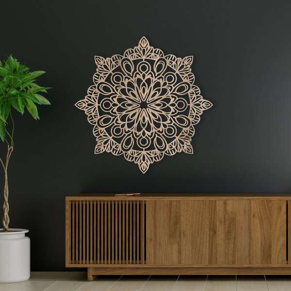 Dřevěná nástěnná dekorace - Mandala harmonie