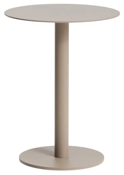 Kave Home Béžový hliníkový zahradní stolek Asinara ⌀ 40 cm