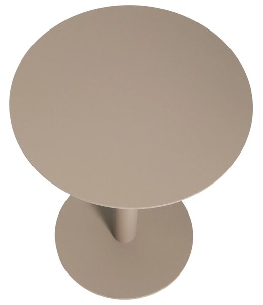 Kave Home Béžový hliníkový zahradní stolek Asinara ⌀ 40 cm