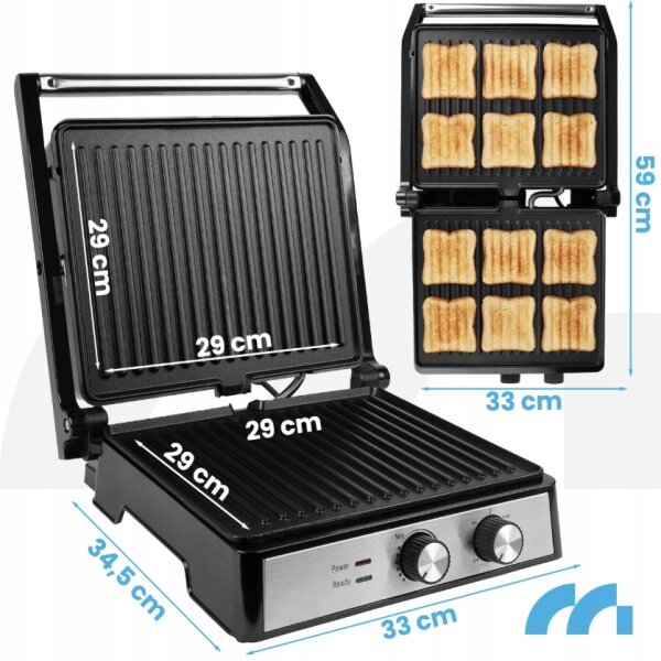 Elektrický kontaktní gril / toustovač XXL 4500W PANINI