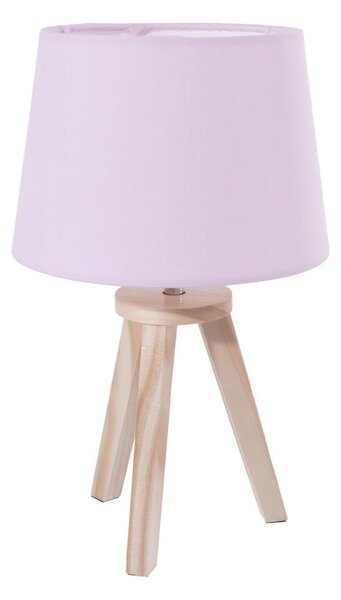 Atmosphera - Stolní lampa TRIPOD 1xE14/40W/230V borovice/růžová