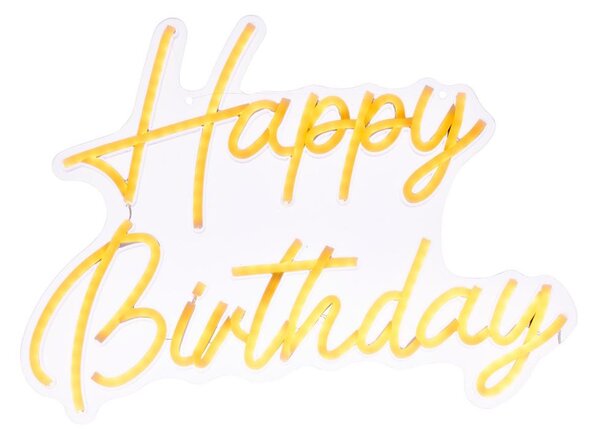 Atmosphera - LED Neonová nástěnná dekorace HAPPY BIRTHDAY LED/5V