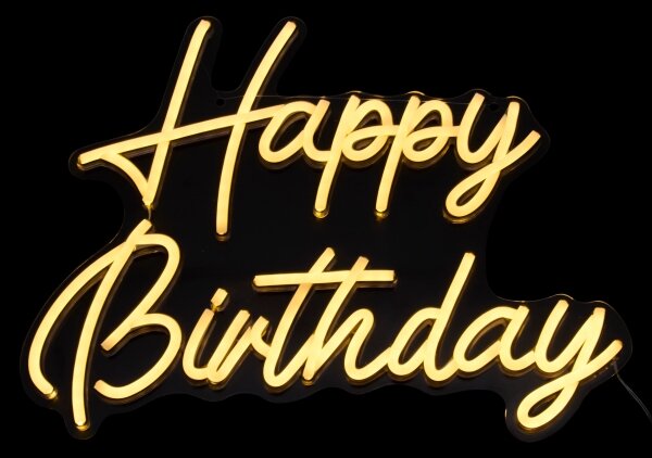 Atmosphera - LED Neonová nástěnná dekorace HAPPY BIRTHDAY LED/5V