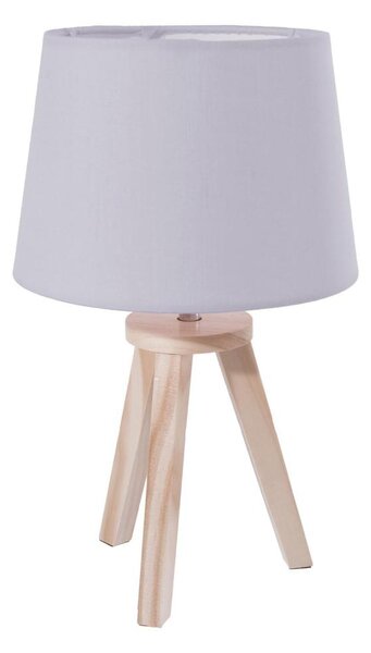 Atmosphera - Stolní lampa TRIPOD 1xE14/40W/230V borovice/šedá