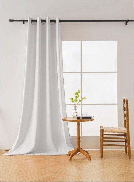 Bílý závěs OXFORD LIGHT 140x270 cm Zavěšení: Řasící páska