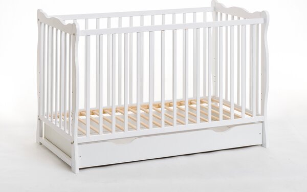 Dětská postýlka 60 cm Adria II 26 WW BAP (bílá) (s úl. prostorem)