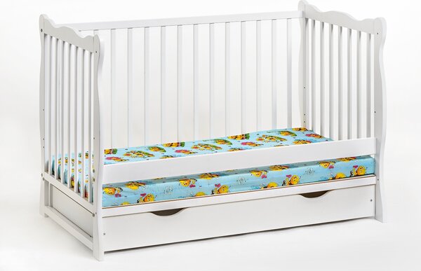 Dětská postýlka 60 cm Adria II 26 WW BAP + M (bílá) (s matrací a úl. prostorem)