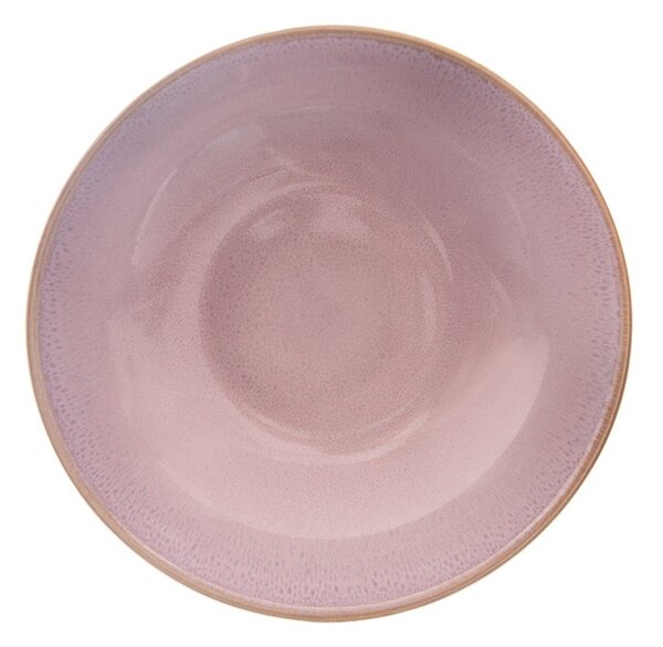 Růžový hluboký keramický talíř ø 20,5 cm Glaze – Orion