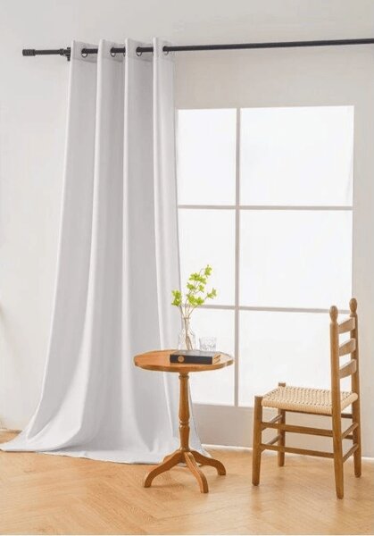 Bílý závěs OXFORD LIGHT 140x270 cm Zavěšení: Řasící páska