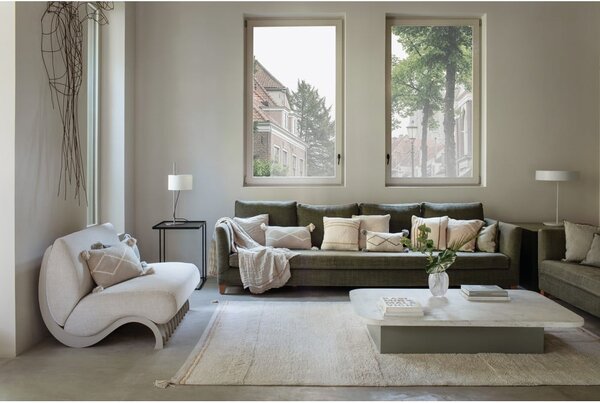 Krémový pratelný ručně tkaný bavlněný koberec 170x240 cm Bloom Natural – Lorena Canals