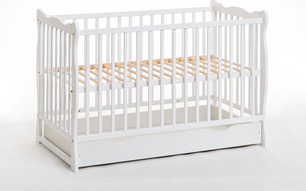 Dětská postýlka 60 cm Adria II 26 WW BAP (bílá) (s úl. prostorem)