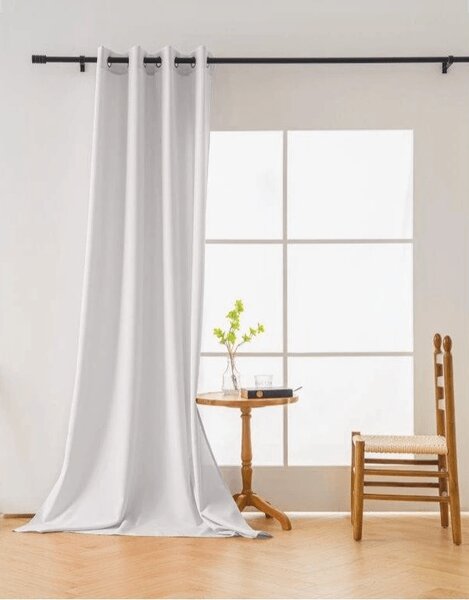 Bílý závěs OXFORD LIGHT 140x270 cm Zavěšení: Řasící páska
