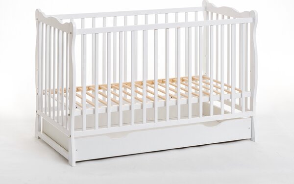 Dětská postýlka 60 cm Adria II 26 WW BAP (bílá) (s úl. prostorem)