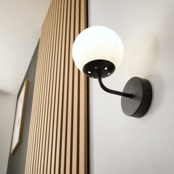 Brilagi - Nástěnná lampa MALIVA 1xE14/15W/230V černá/bílá