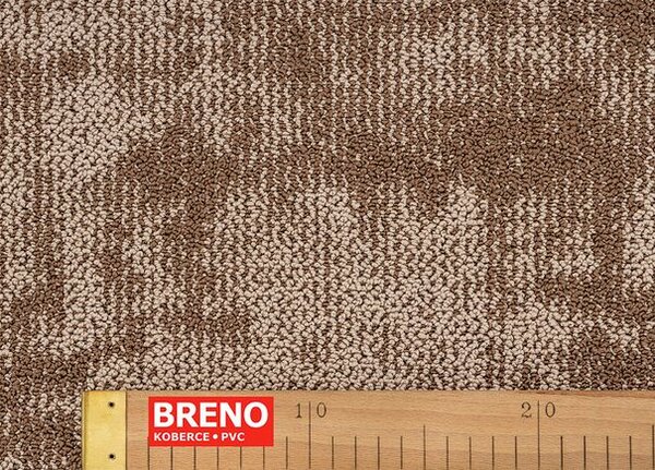 Breno Metrážový koberec TUNGSTEN 92 hnědý, šíře 400 cm, Hnědá