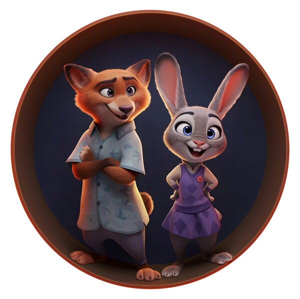 Dřevěný Svíticí obraz s UV potiskem - Zootropolis