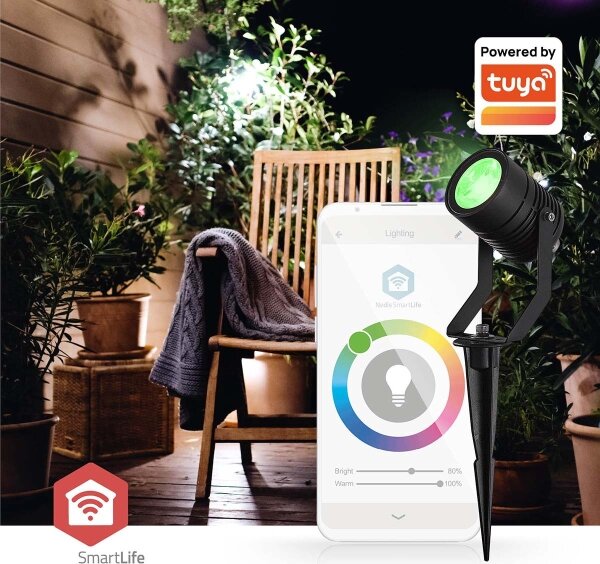 Nedis ZBLOS10RGBW3-SADA 3x LED RGBW Stm. venk. lampa LED/3W/230V IP65 Wi-Fi Tuya