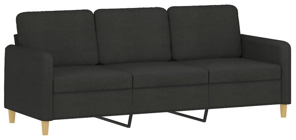 3dílná sedací souprava s poduškami černá textil 3202058