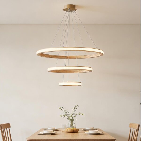 Brilagi - LED Lustr na lanku UMEA WOOD LED/45W/230V pr. 60 cm dřevo