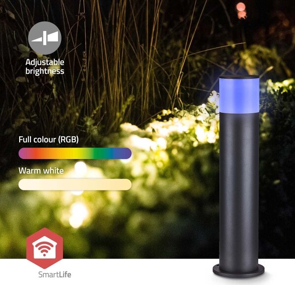 Nedis ZBLOP10RGBW - LED RGBW Stm. venk. lampa LED/10W/230V IP65 Wi-Fi Tuya černá