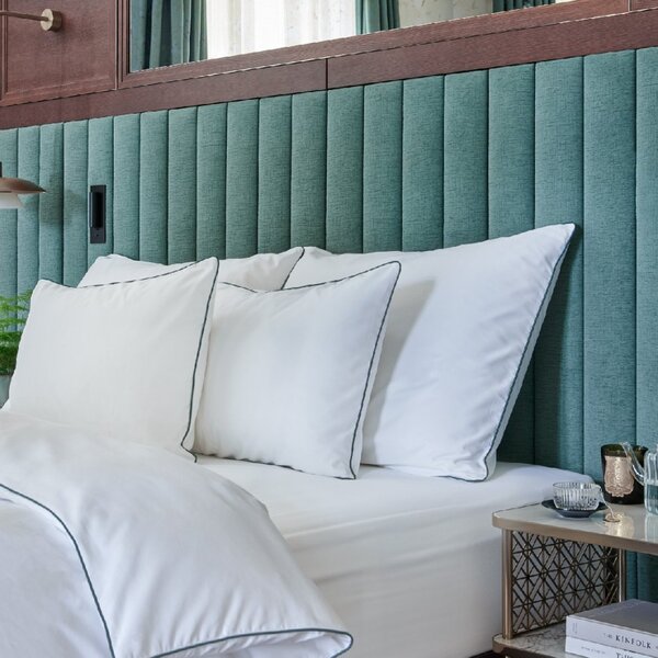 MARIELI Set na manželskou postel - saténové povlečení s lemováním Velikost peřiny: 2 ks 140 x 220 cm, Velikost polštáře: 2 ks 50 x 70 cm