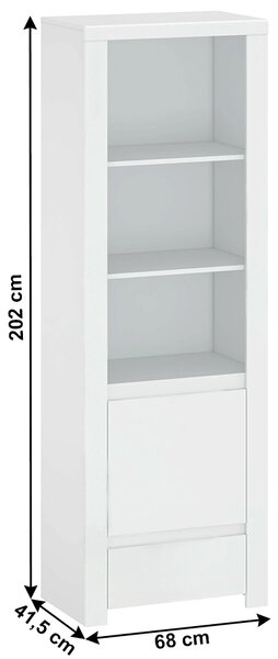 Regál Lafer 1D1S (bílá)