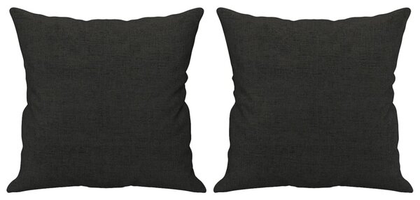 3dílná sedací souprava s polštáři černá textil 3202074
