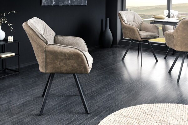 Jídelní židle LOUNGER vintage taupe otočná Nábytek | Jídelní prostory | Jídelní židle | Křesložidle