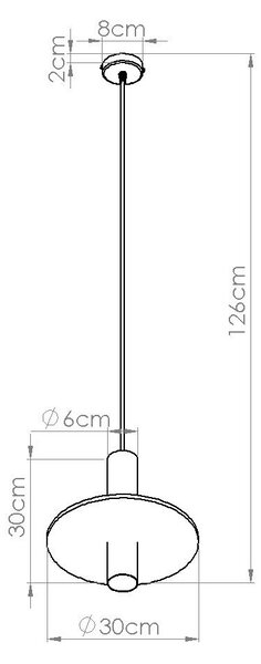 Černé/béžové kovové závěsné svítidlo ø 30 cm Olisa – Sollux