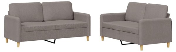 2dílná sedací souprava s poduškami taupe textil 3202093