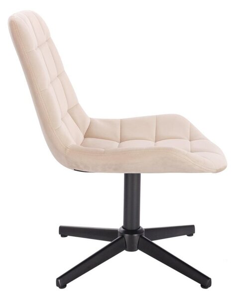 LuxuryForm DESIGN Židle PARIS VELUR na černém kříži - krémová